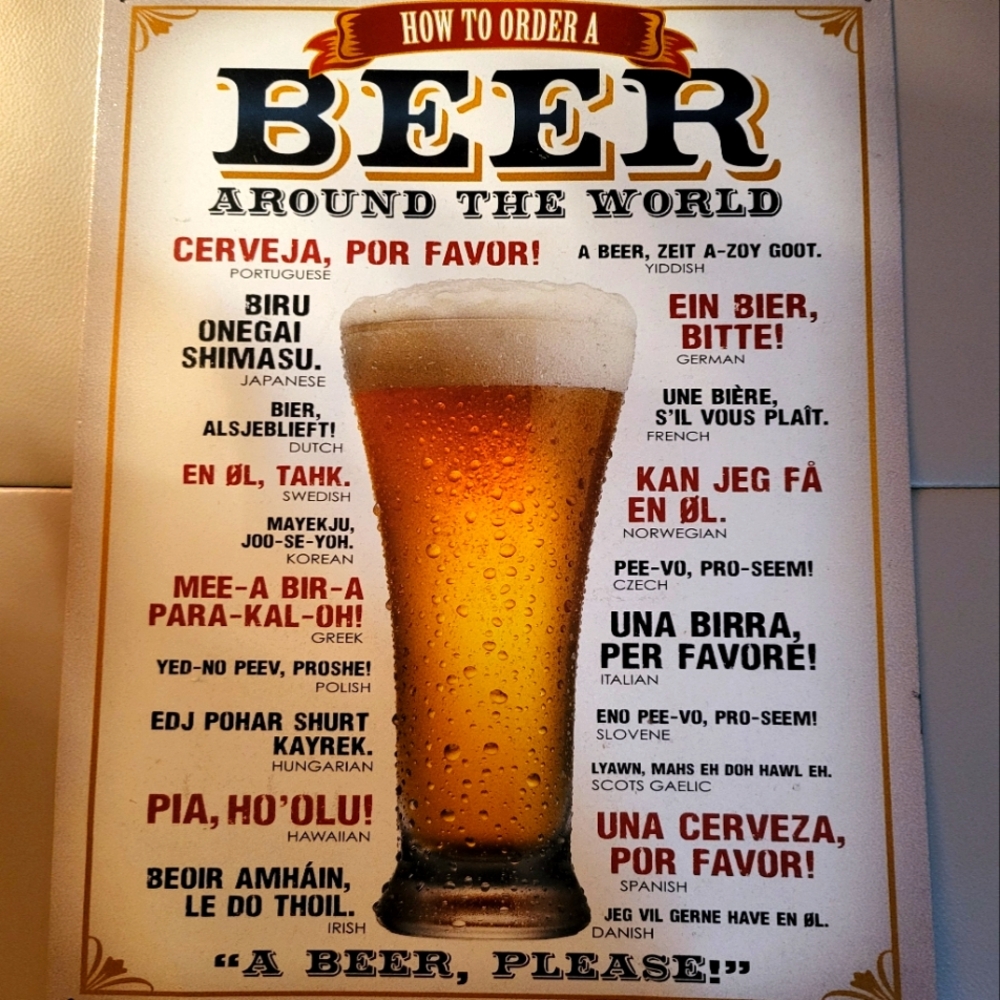 How To Order A Beer Bar Sign